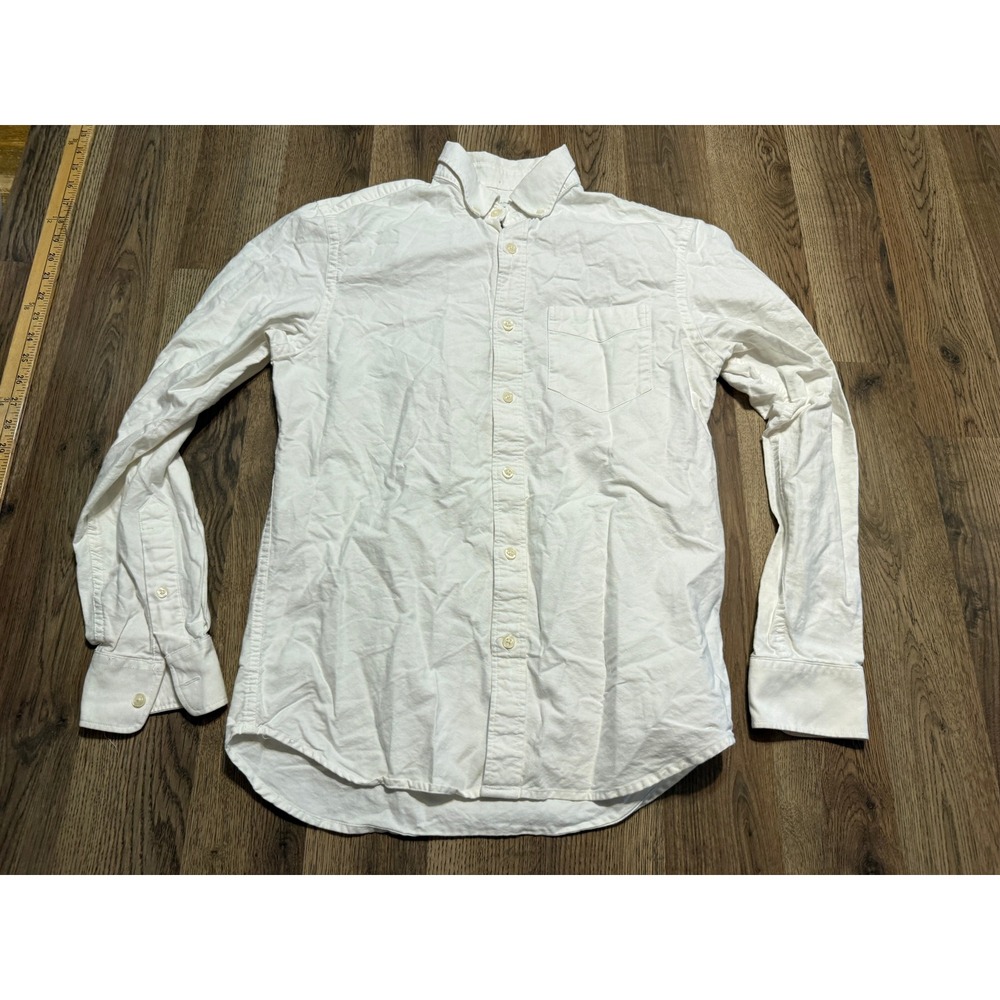 Old Navy Shirts Mens Size S White Button Down Slim Fit Long Sleeve Cotton Pocket